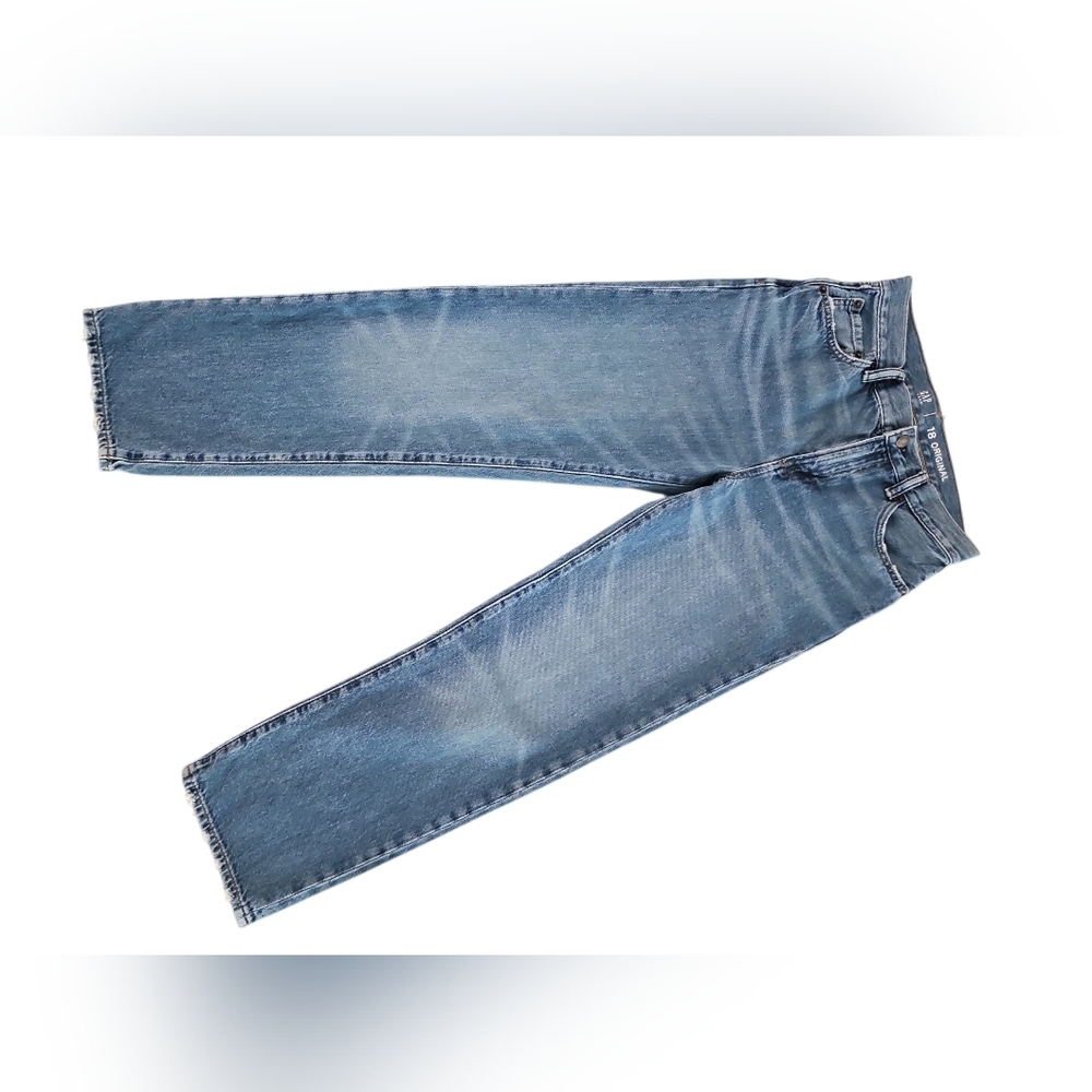 GAP Teen Medium Wash Original Blue Straight Jeans Size 18